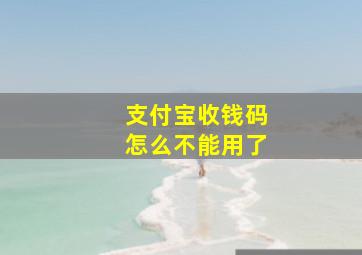 支付宝收钱码怎么不能用了