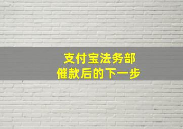 支付宝法务部催款后的下一步