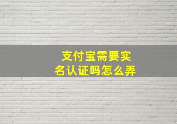 支付宝需要实名认证吗怎么弄