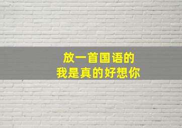 放一首国语的我是真的好想你