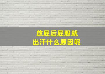 放屁后屁股就出汗什么原因呢