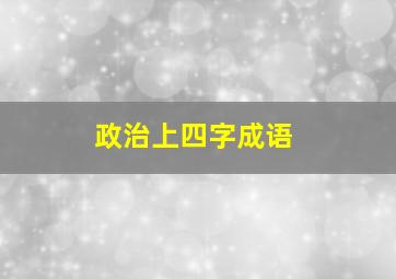 政治上四字成语