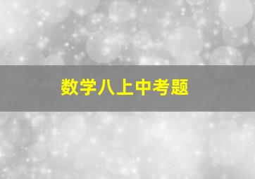 数学八上中考题