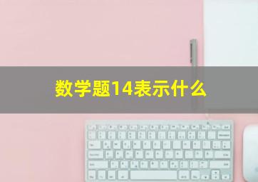 数学题14表示什么