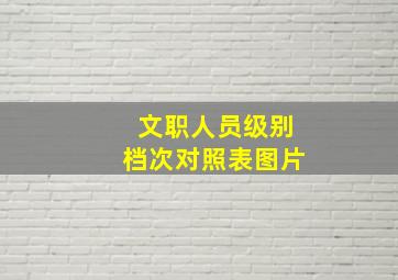 文职人员级别档次对照表图片