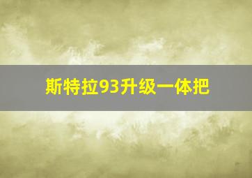 斯特拉93升级一体把