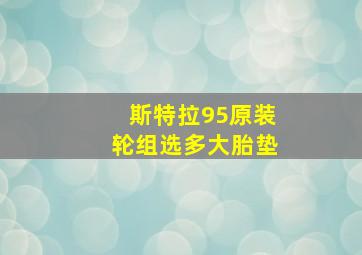 斯特拉95原装轮组选多大胎垫