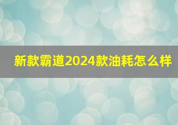 新款霸道2024款油耗怎么样