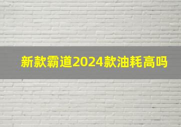 新款霸道2024款油耗高吗