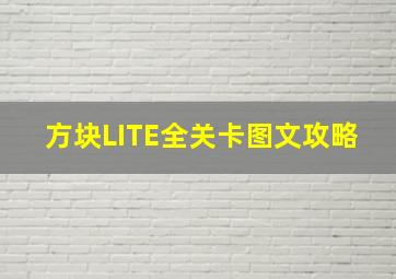 方块LITE全关卡图文攻略