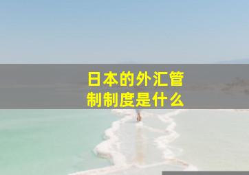 日本的外汇管制制度是什么