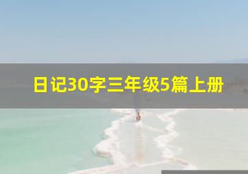 日记30字三年级5篇上册