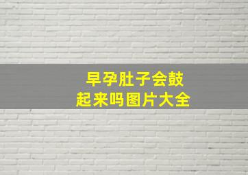 早孕肚子会鼓起来吗图片大全