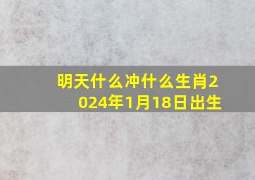 明天什么冲什么生肖2024年1月18日出生