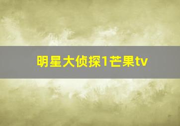 明星大侦探1芒果tv