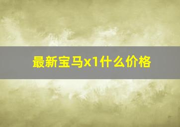 最新宝马x1什么价格