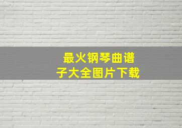 最火钢琴曲谱子大全图片下载