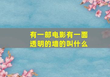 有一部电影有一面透明的墙的叫什么