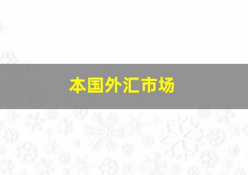 本国外汇市场