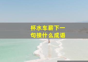 杯水车薪下一句接什么成语