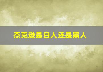 杰克逊是白人还是黑人