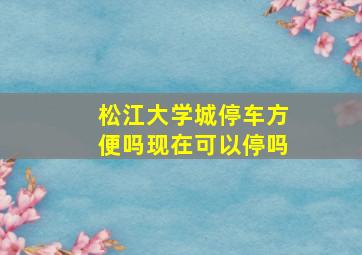 松江大学城停车方便吗现在可以停吗