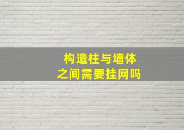 构造柱与墙体之间需要挂网吗