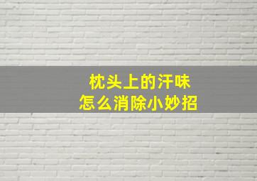 枕头上的汗味怎么消除小妙招