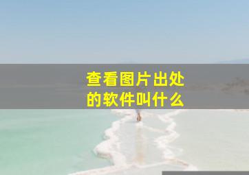 查看图片出处的软件叫什么