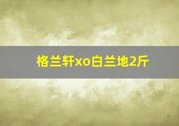 格兰轩xo白兰地2斤