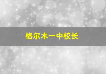 格尔木一中校长