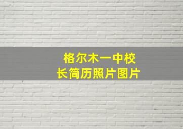 格尔木一中校长简历照片图片