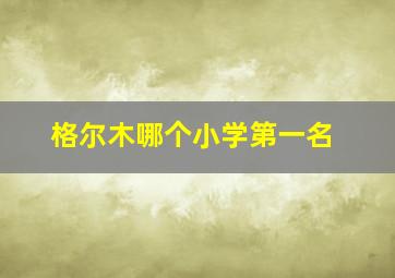 格尔木哪个小学第一名