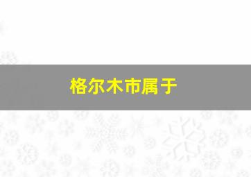 格尔木市属于