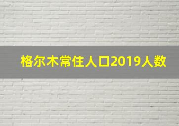 格尔木常住人口2019人数