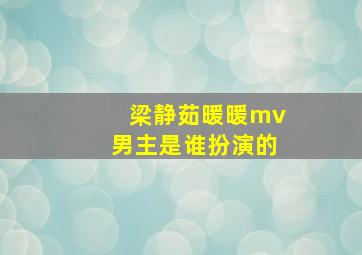 梁静茹暖暖mv男主是谁扮演的