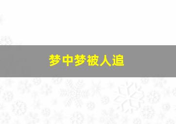 梦中梦被人追