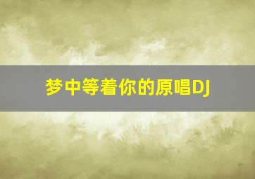 梦中等着你的原唱DJ