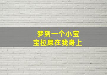 梦到一个小宝宝拉屎在我身上