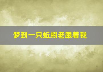 梦到一只蚯蚓老跟着我