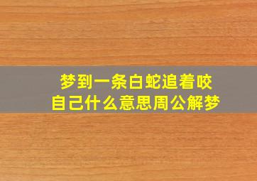 梦到一条白蛇追着咬自己什么意思周公解梦