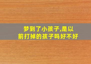 梦到了小孩子,是以前打掉的孩子吗好不好