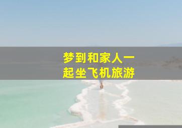 梦到和家人一起坐飞机旅游