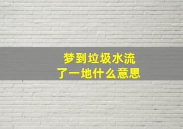 梦到垃圾水流了一地什么意思