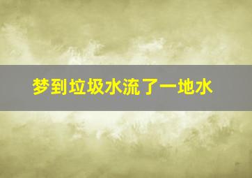 梦到垃圾水流了一地水