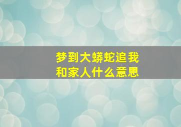 梦到大蟒蛇追我和家人什么意思