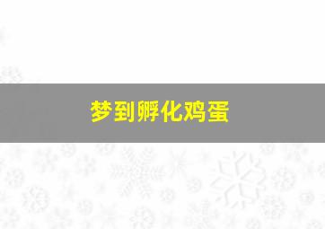 梦到孵化鸡蛋