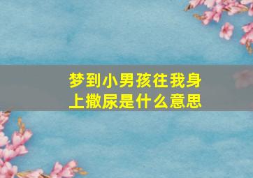 梦到小男孩往我身上撒尿是什么意思