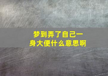 梦到弄了自己一身大便什么意思啊