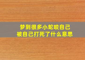 梦到很多小蛇咬自己被自己打死了什么意思